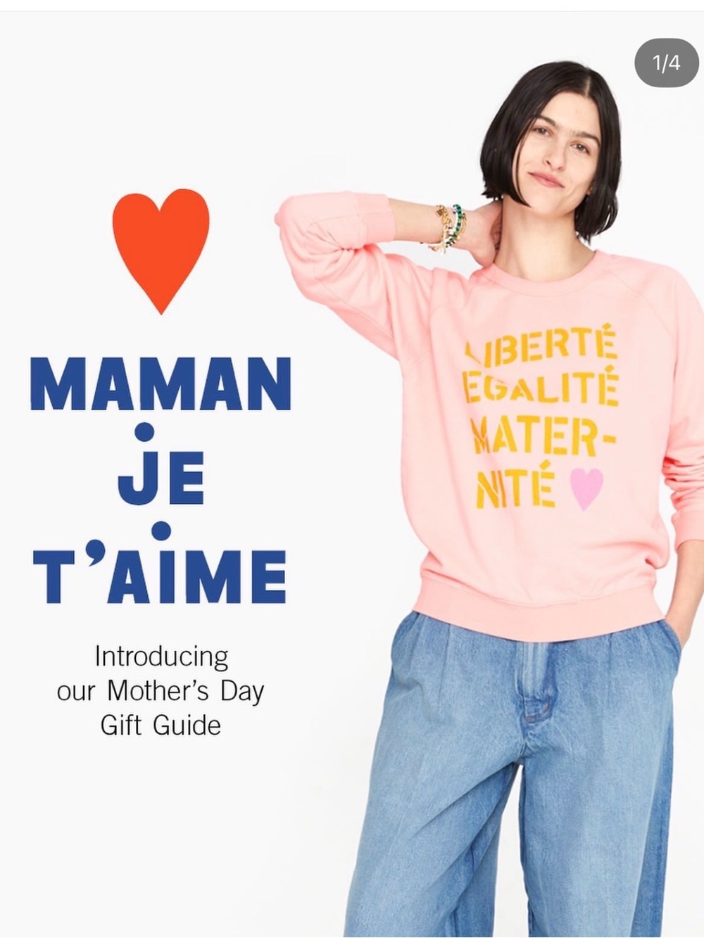 Clare V Crewneck Sweatshirt - Liberté Égalité Maternité